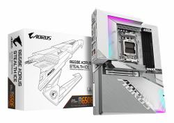 GIGABYTE B650E AORUS STEALTH ICE Motherboard - AMD Ryzen 9000 Series CPUs, 12+2+2 Phases VRM, up to 8000MHz DDR5 [OC], 1xPCIe 5.0 + 2xPCIe 4.0 M.2, 2.5GbE LAN, WIFI 7, USB 3.2 Gen 2x2 (GIGA B650E A...