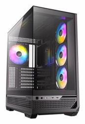 Antec C7 ARGB Midi Tower Black (Antec Constellation C7 Mid Tower Gaming Case, 1 x USB Type-C / 2 x USB 3.0, Tempered Glass Front and Side Window Panel, Vertical Airflow, 4 x Pre-Installed ARGB LED ...