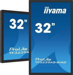 iiyama TF3239AS-B1AG Signage Display Digital signage flat panel 80 cm [31.5"] LED 435 cd/m² Full HD Black Touchscreen Built-in processor Android 11 24/7 (iiyama - TF3239AS-B1AG Signage Display 32')