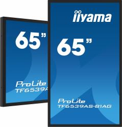 iiyama TF6539AS-B1AG Signage Display Kiosk design 163.8 cm [64.5"] LED 435 cd/m² 4K Ultra HD Black Touchscreen Built-in processor Android 11 24/7 (iiyama ProLite TF6539AS-B1AG 65' All-in-One PCAP)