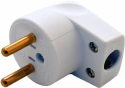 Microconnect DKPLUG electrical power plug White (Danish Power plug angled, - white Danish Power plug, - angled White - Warranty: 300M)
