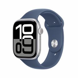 Apple Watch Series 10 [Demo] GPS 46mm Silver Aluminium Case with Denim Sport Band - S/M (^WATCH 10 46 SI AL DN SB SM GPS DEMO)