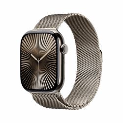 Apple Watch Series 10 [Demo] GPS + Cellular 46mm Natural Titanium Case with Natural Milanese Loop - S/M (^WATCH10 46 NAT TI NT ML SM CEL DEM)