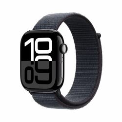 Apple Watch Series 10 GPS + Cellular 46mm Jet Black Aluminium Case with Ink Sport Loop (WATCH SRS 10 GPS+CELL 46MM - BLACK INK LOOP)