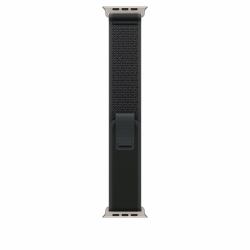 Apple 49mm Black Trail Loop - M/L - Natural Titanium Finish (-APPLE WATCH 49 BLACK N TI TL M/L)