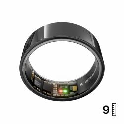 Ultrahuman Ring AIR – Sleep and Fitness Tracker, Smart Ring for Men and Women, No app fee for standard features, Up to 6 days battery life [Size 9] (Ring Air Aster Black Size 9)