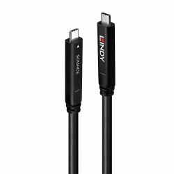 Lindy 10m USB 3.2 Gen 2 & DP 1.4 Type C Hybrid Cable (10m USB 3.2 Gen 2 & DP 1.4 - Type C Hybrid Cable)