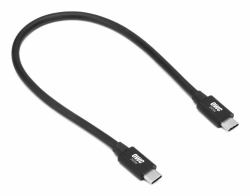 OWC 0.3M [11.8"] Thunderbolt 5 [USB-C] Cable (OWC OWCCBLTB5C0.3M 0.3 Meter TB5/TB4/USB4/C up to 80/120Gb/s Retail Cable 240W)