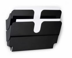 Durable FLEXIPLUS literature rack 2 shelves Black (Durable FLEXIBOXX 2 A4 Landscape Black)