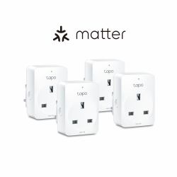 TP-Link Tapo Mini Smart Wi-Fi Plug, Energy Monitoring (Tapo P110M V1 - Smart plug - energy monitoring - wireless - 802.11b/g/n, Bluetooth - 2.4 Ghz [pack of 4])