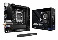 Asrock B860I WiFi Intel B860 LGA 1851 [Socket V1] mini ITX (ASRock B860I WiFi Intel 1851 Socket Motherboard, Mini-ITX, 2x DDR5 Slots, 2x M.2 Socket, 2.5GbE + 1GbE LAN, Wi-Fi 6E, 1x DisplayPort / 1x...