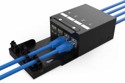 Digitus Consolidation point box, 4-port Keystone modules with intelligent cable manager (CONSOLIDATION POINT BOX 4 PORTS - 4 KEYSTONE-MODULE W CABLEMANAGER)