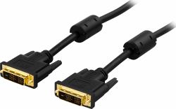 Deltaco VE011-AA DVI cable 1 m DVI-D Black (DELTACO VE011-AA - DVI-kabel - 1 m)