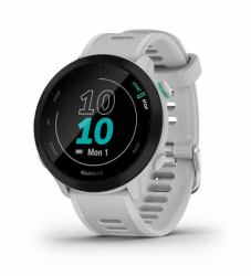Garmin Forerunner 55 2.64 cm [1.04"] MIP 42 mm Digital 208 x 208 pixels Black GPS [satellite] (Garmin Forerunner 55 - hvid - sportsur)