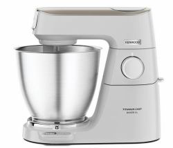 Kenwood Titanium Chef Baker XL KVL65.001WH Stand mixer 1200 W Silver, White (Kenwood Titanium Chef)