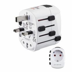 Hama World Travel Pro power plug adapter Universal White (Hama "World Travel Pro" - Netzteil - 1)