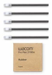 Wacom ACK253010Z graphic tablet accessory Pen nib (WACOM Pro Pen 3 Rubber Nibs 5-pk)