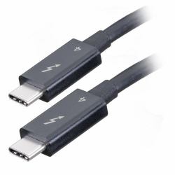 Cablenet 40-4208 Thunderbolt cable 0.7 m 40 Gbit/s Black (CNL 0.7m Pass Tbolt4 40Gbps 8K Bk)