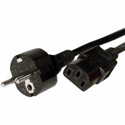 Cablenet 2m Straight Schuko - IEC C13 Black PVC 0.75mm Power Leads (CNL 2M SCHUKO C13 Bk PVC 0.75MM)