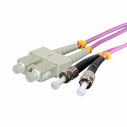 Cablenet 3m OM3 50/125 ST-SC Duplex Violet LSOH Fibre Patch Lead (CNL 3M OM3 STSC DX Vi Ls OF)