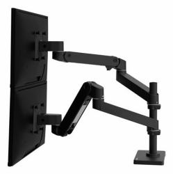 Ergotron LX Pro Series 45-690-292 monitor mount / stand 68.6 cm [27"] Desk Black (LX PRO ARM DUAL DISPLAY STACKING WCB)