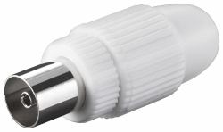 TV COAXIAL PLUG 9.5 MM FEM - - SCREW TYPE