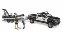 BRUDER 02507 play vehicle/play track (Bruder RAM 2500 police pickup, L+S mod)