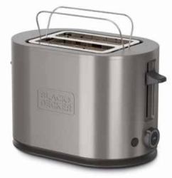 Black & Decker BXTO901E 7 2 slice[s] 900 W Stainless steel (BLACK+DECKER Toaster 2 Slot 900W Inox)
