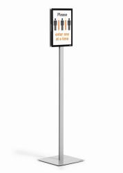 Durable INFO STAND BASIC A4 1 ST 501257 [501257] Information stand Metal, Plastic Grey (Durable INFO STAND BASIC Floor Stand A4)