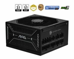 MSI MAG A850GLS PCIE5 power supply unit 850 W 24-pin ATX ATX Black (MSI 850W GOLD F/M MAG A850GLS PCIE5)