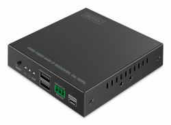 Digitus HDMI Fiber KVM IP Receiver, 4K/60Hz (HDMI FIB KVM IP RECEI 4K/60HZ - FOR DS-55348 40KM/300M IP 1G BLK)