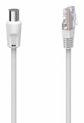 Hama 00205032 coaxial cable 2.5 m RJ-45 White (HAMA Cable Antenna 75dB Coax Plug to R)