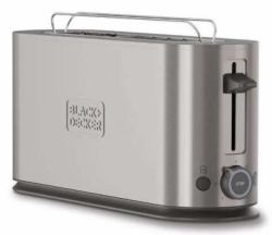 Black & Decker BXTO1002E 7 2 slice[s] 1000 W Stainless steel (BLACK+DECKER Toaster Long Slot 1000W I)
