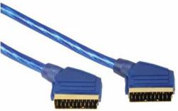 Hama 00029654 SCART cable 1.5 m SCART [21-pin] Blue (HAMA Scart Kabel 1,5m BlÃ¥ Bulk 25stk)