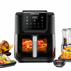 Rommelsbacher FRH 1700 fryer Single 8 L Stand-alone 1700 W Hot air fryer Black, Stainless steel (Rommelsbacher FRH 1700 frituregryde En)