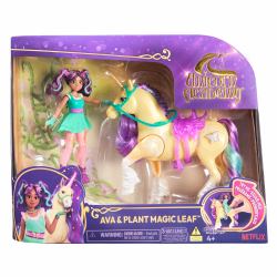 Unicorn Academy, Ava & Plant Magic Leaf with Light-up Effect, 2 Riding Accessories, Dolls & Unicorn Toys for Girls Ages 4 and up (Unicorn Academy - Ava und Pflanzen-Mag)