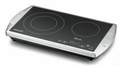 Rommelsbacher CT 3403/TC hob Black, Stainless steel Countertop Ceramic hob 2 zone[s] (Rommelsbacher Ceran CT 3403/TC - induk)