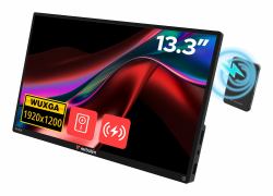 Verbatim Portable Touchscreen Monitor 13.3" WUXGA Resolution & Wireless Power Supply (VERBATIM Portable 13.3 WUXGA Touch Monitor ALU with Wireles)