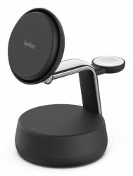 Belkin WIZ040MYCH mobile device charger Headphones, Smartphone Black, Chrome USB Wireless charging Fast charging Indoor (PRO 25W QI2 3IN1 MAG CHARGE CHARCOAL)