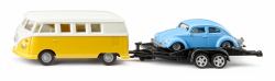 Siku VW T1 with trailer and VW Beetle Car model set Preassembled 1:50 (Siku SUPER VW T1 mit AnhÃ¤nger und KÃ¤fe)