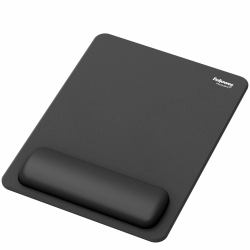 Fellowes Breyta XL Mouse Mat Wrist Rest XL Mouse Pad Wrist Support with Antibacterial Protection Ergonomic Mouse Mat Black ([NEW] FELLOWES BREYTA XL MOUSEPAD WRIST REST - BLACK 100142560)
