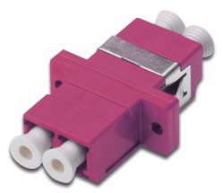Digitus Fiber optic coupling, duplex, LC to LC, MM OM4 (FO COUPLER DUPLEX LC TO LC - MM OM4 VIOLET CERAMIC SLEEVE)