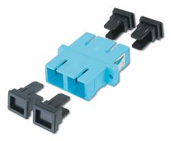 Digitus Fiber optic coupling, duplex, SC to SC, MM OM3 (FO COUPLER DUPLEX SC TO SC - MM OM3 AQUA CERAMIC SLEEVE)