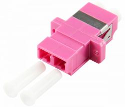 EFB Elektronik LFA095 fibre optic adapter LC/LC Pink, White (ADAPTER LC DUPLEX OM4 SC SIMPLE - ONE PIECE ERICA VIOLET CERAMIC)