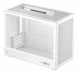 DeepCool CH160 PLUS WH Small Form Factor [SFF] White (DeepCool CH160 PLUS Micro-ATX Mini Tower PC Case, Tempered Glass, Mesh Airflow Design, 240mm Radiator Support, USB-C & USB 3.0 Front I/O, GPU u...