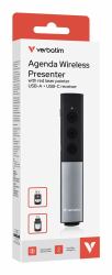 Verbatim Agenda Wireless Presenter with Red Laser Pointer (Agenda Wireless Presenter - with Red Laser Pointer - Warranty: 24M)