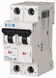 Eaton FAZ-C3/2-DC circuit breaker Miniature circuit breaker Type C (FAZ-C3/2-DC A SWITCHGEAR FOR - DC APPLICATIONS GENERAL SPECIFIC)