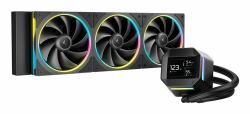 DeepCool LM360 Processor Liquid cooling kit 12 cm Black 1 pc[s] (DeepCool LM360 Liquid CPU Cooler with 2.4" IPS Display, 360mm AIO, Triple 120mm ARGB Fans, Anti-Leak Technology, PWM Pump, Intel LGA...