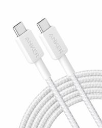 Anker Braided USB-C to USB-C Charging Cable 3 m, Fast Charging 60W, White 