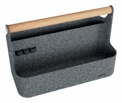 Leitz 61980089 storage box Rectangular Felt, Recycled polyester, Beech Grey (Leitz 61980089 Portable Desk Organiser with Handle)